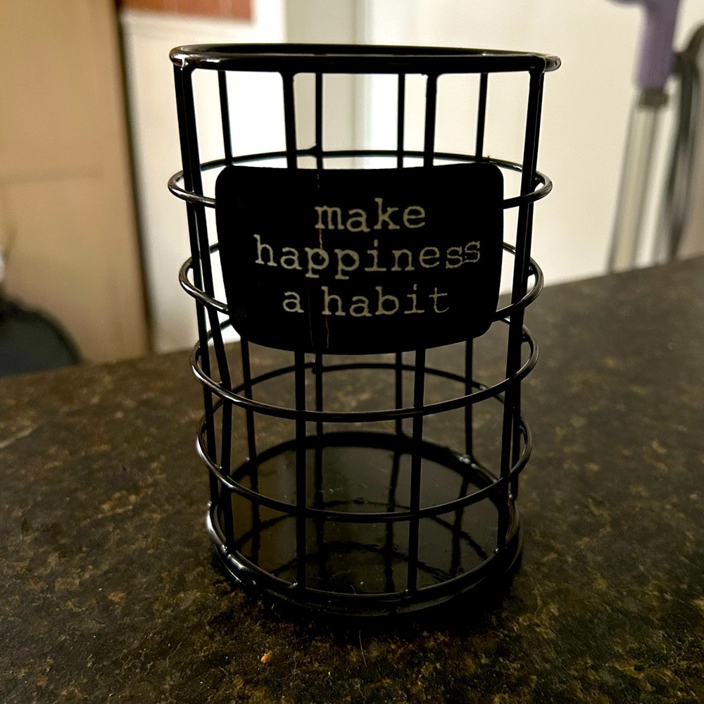 Make up / pen holder for desk.